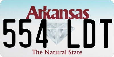 AR license plate 554LDT