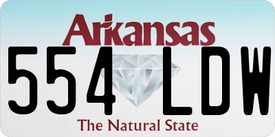 AR license plate 554LDW