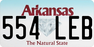 AR license plate 554LEB