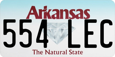 AR license plate 554LEC
