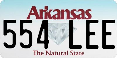 AR license plate 554LEE