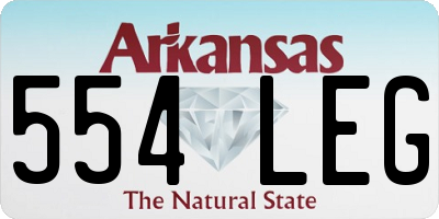 AR license plate 554LEG