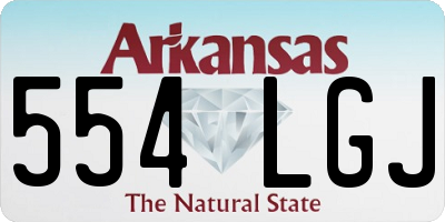 AR license plate 554LGJ