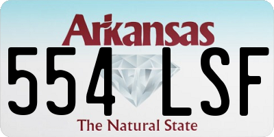 AR license plate 554LSF