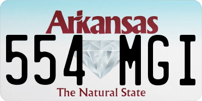 AR license plate 554MGI