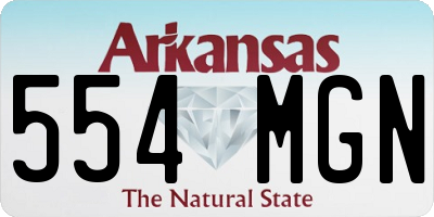 AR license plate 554MGN