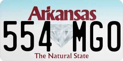 AR license plate 554MGO