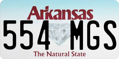 AR license plate 554MGS