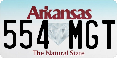 AR license plate 554MGT