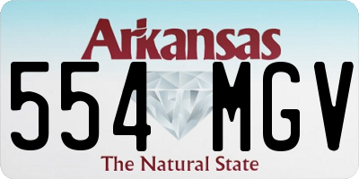 AR license plate 554MGV