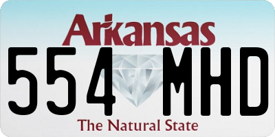 AR license plate 554MHD