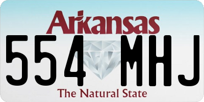 AR license plate 554MHJ