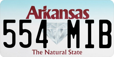 AR license plate 554MIB