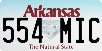 AR license plate 554MIC