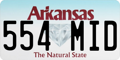 AR license plate 554MID