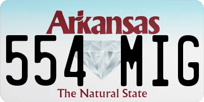 AR license plate 554MIG