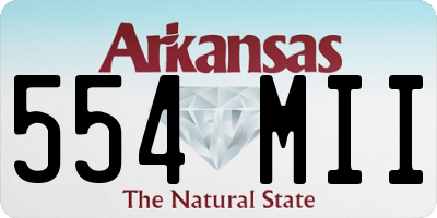 AR license plate 554MII