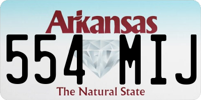 AR license plate 554MIJ
