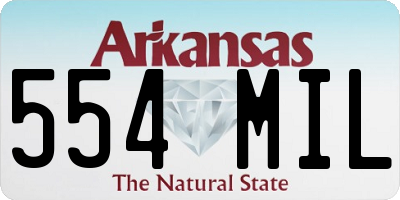 AR license plate 554MIL