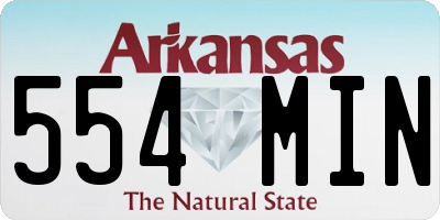 AR license plate 554MIN