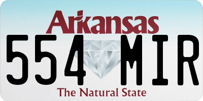 AR license plate 554MIR