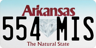 AR license plate 554MIS