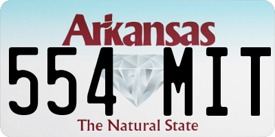 AR license plate 554MIT