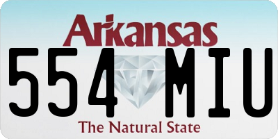 AR license plate 554MIU