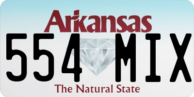 AR license plate 554MIX