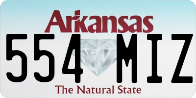 AR license plate 554MIZ