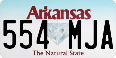 AR license plate 554MJA