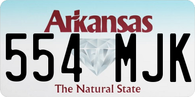 AR license plate 554MJK