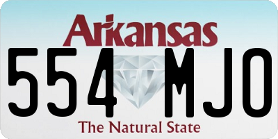 AR license plate 554MJO