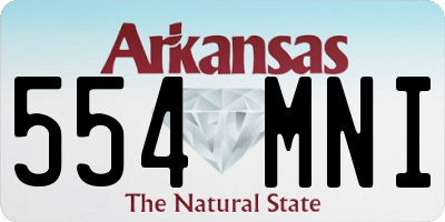AR license plate 554MNI