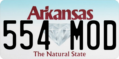 AR license plate 554MOD