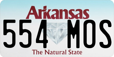 AR license plate 554MOS