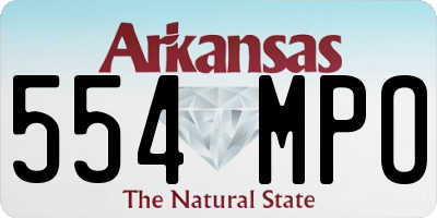 AR license plate 554MPO