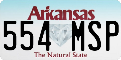 AR license plate 554MSP