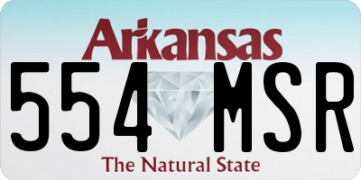AR license plate 554MSR