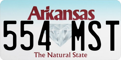 AR license plate 554MST