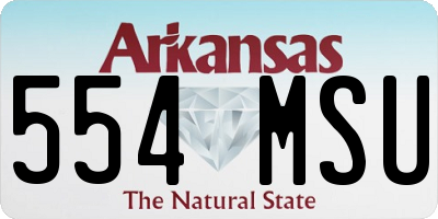 AR license plate 554MSU