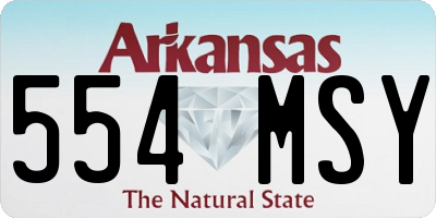 AR license plate 554MSY