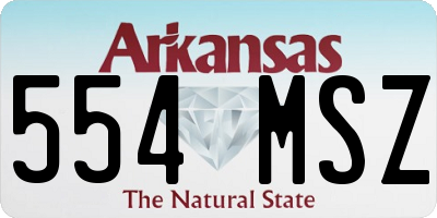 AR license plate 554MSZ