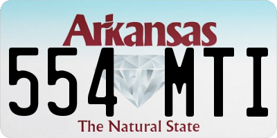AR license plate 554MTI