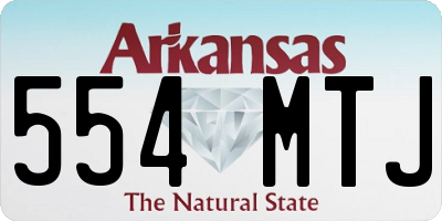 AR license plate 554MTJ