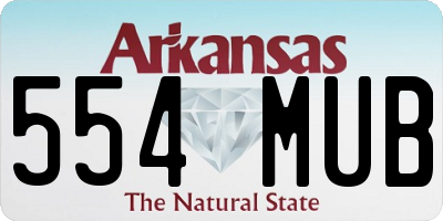 AR license plate 554MUB