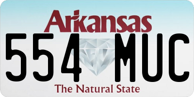 AR license plate 554MUC