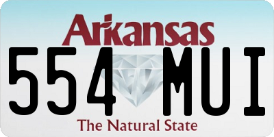 AR license plate 554MUI