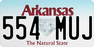 AR license plate 554MUJ