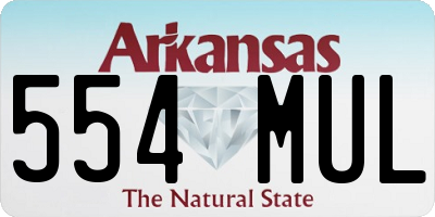 AR license plate 554MUL